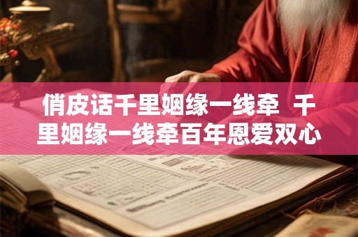 俏皮话千里姻缘一线牵  千里姻缘一线牵百年恩爱双心结