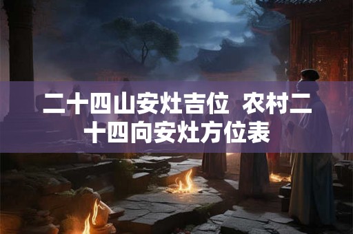 二十四山安灶吉位  农村二十四向安灶方位表