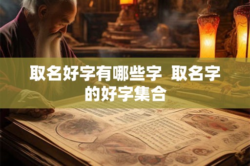 取名好字有哪些字  取名字的好字集合