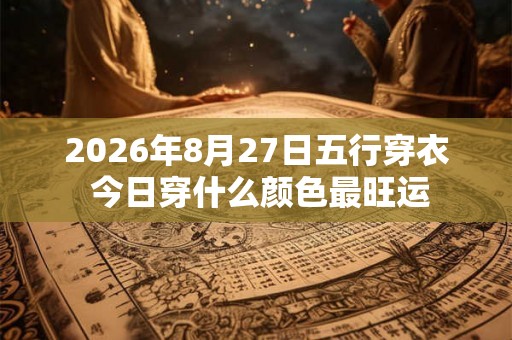 2026年8月27日五行穿衣 今日穿什么颜色最旺运