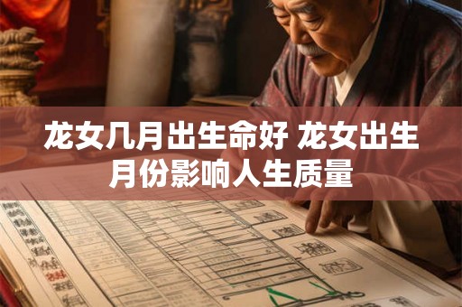 龙女几月出生命好 龙女出生月份影响人生质量 龙女几月出生命好 龙女出生月份影响人生质量
