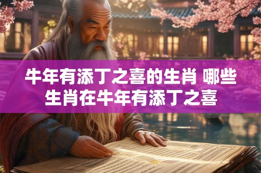 牛年有添丁之喜的生肖 哪些生肖在牛年有添丁之喜
