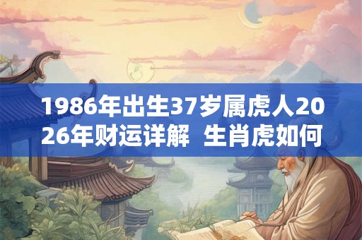 1986年出生37岁属虎人2026年财运详解  生肖虎如何变富