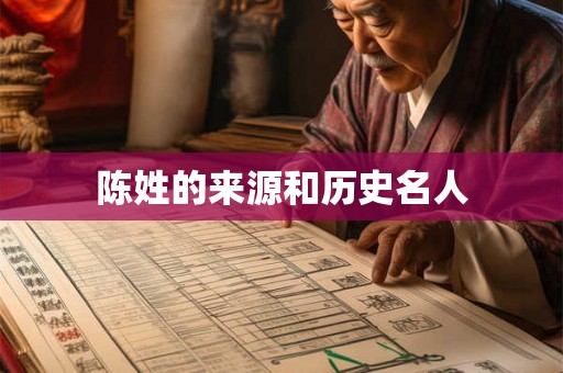 陈姓的来源和历史名人