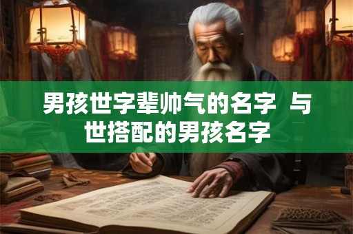 男孩世字辈帅气的名字  与世搭配的男孩名字