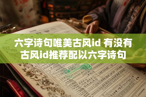 六字诗句唯美古风id 有没有古风id推荐配以六字诗句