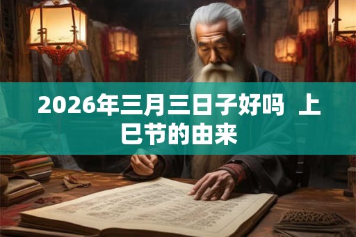 2026年三月三日子好吗  上巳节的由来