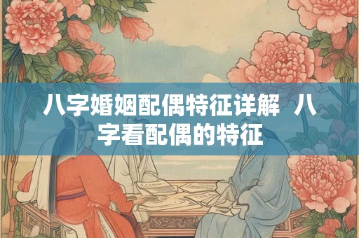 八字婚姻配偶特征详解 八字看配偶的特征 八字婚姻配偶特征详解 八字看配偶的特征