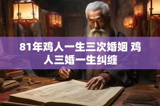 81年鸡人一生三次婚姻 鸡人三婚一生纠缠