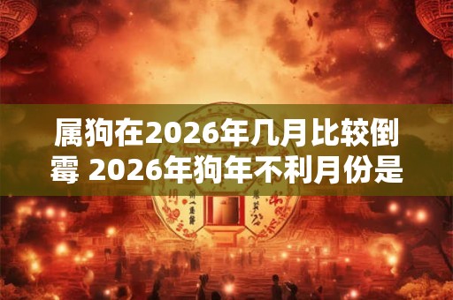 属狗在2026年几月比较倒霉 2026年狗年不利月份是