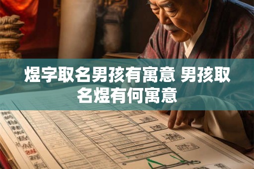 煜字取名男孩有寓意 男孩取名煜有何寓意