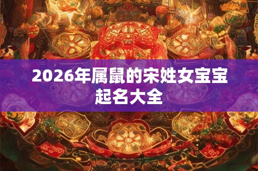 2026年属鼠的宋姓女宝宝起名大全
