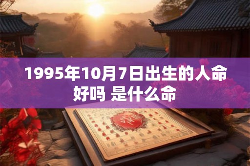 1995年10月7日出生的人命好吗 是什么命