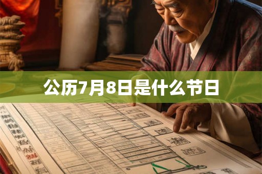 公历7月8日是什么节日