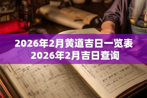 2026年2月黄道吉日一览表 2026年2月吉日查询