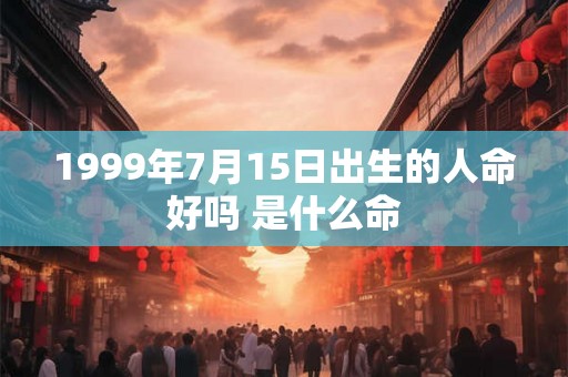 1999年7月15日出生的人命好吗 是什么命