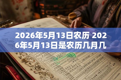 2026年5月13日农历 2026年5月13日是农历几月几日