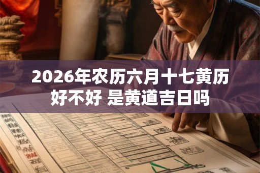 2026年农历六月十七黄历好不好 是黄道吉日吗