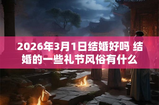 2026年3月1日结婚好吗 结婚的一些礼节风俗有什么