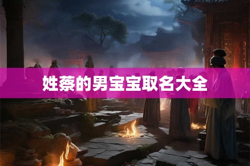 姓蔡的男宝宝取名大全 姓蔡的男宝宝取名大全