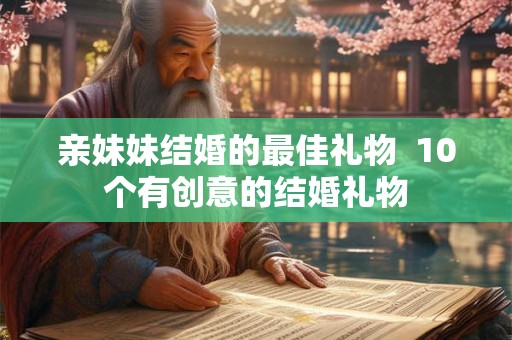 亲妹妹结婚的最佳礼物  10个有创意的结婚礼物