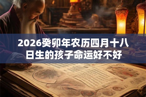 2026癸卯年农历四月十八日生的孩子命运好不好