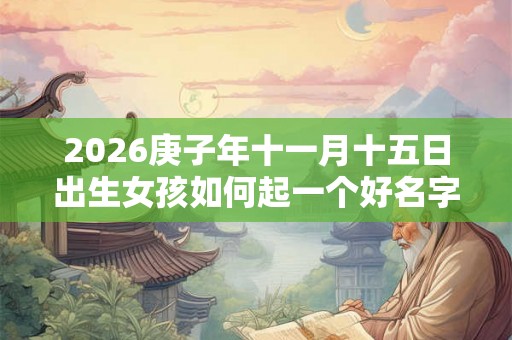2026庚子年十一月十五日出生女孩如何起一个好名字