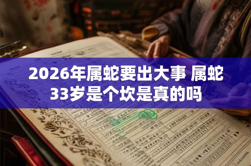 2026年属蛇要出大事 属蛇33岁是个坎是真的吗