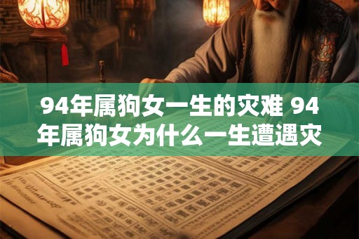 94年属狗女一生的灾难 94年属狗女为什么一生遭遇灾难
