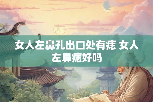 女人左鼻孔出口处有痣 女人左鼻痣好吗 女人左鼻孔出口处有痣 女人左鼻痣好吗