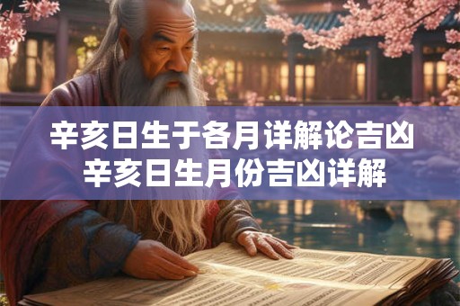 辛亥日生于各月详解论吉凶 辛亥日生月份吉凶详解 辛亥日生于各月详解论吉凶 辛亥日生月份吉凶详解