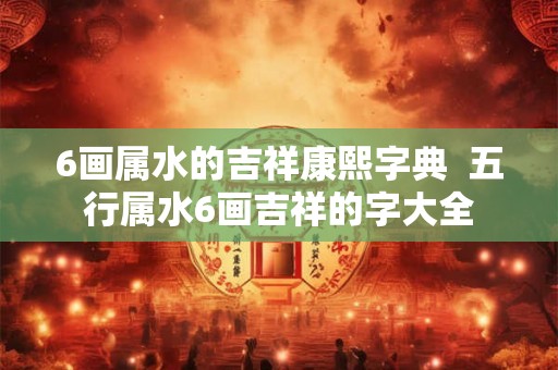 6画属水的吉祥康熙字典  五行属水6画吉祥的字大全