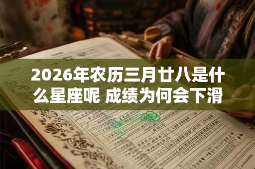 2026年农历三月廿八是什么星座呢 成绩为何会下滑