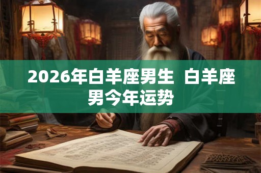 2026年白羊座男生  白羊座男今年运势
