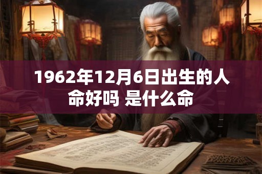 1962年12月6日出生的人命好吗 是什么命