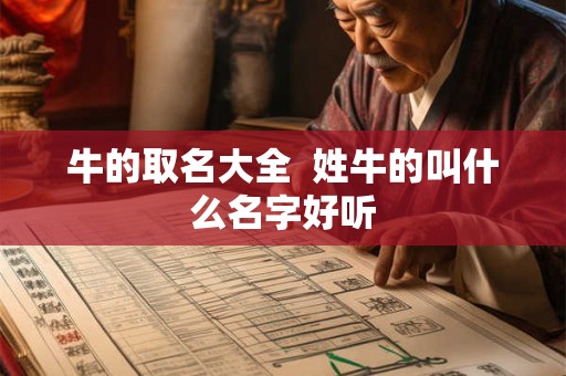 牛的取名大全 姓牛的叫什么名字好听 牛的取名大全 姓牛的叫什么名字好听