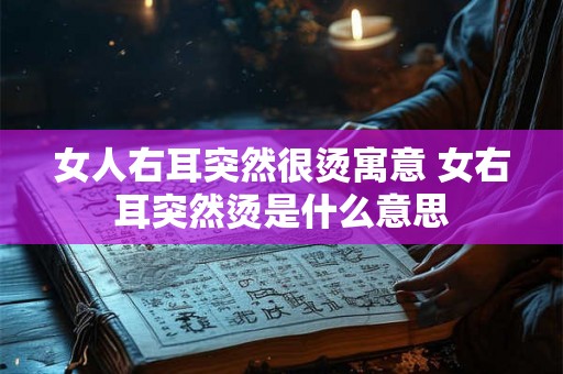 女人右耳突然很烫寓意 女右耳突然烫是什么意思