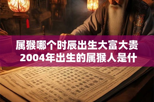 属猴哪个时辰出生大富大贵 2004年出生的属猴人是什么命 属猴哪个时辰出生大富大贵 2004年出生的属猴人是什么命