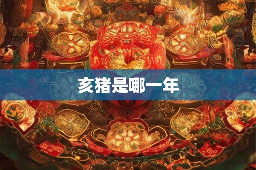 亥猪是哪一年