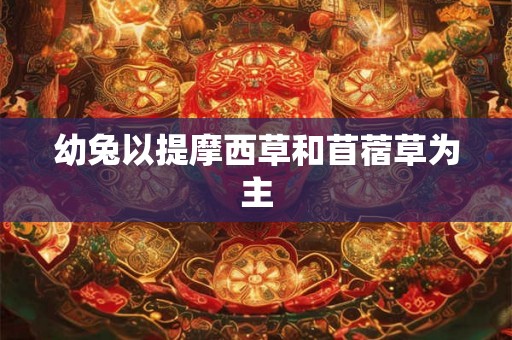 幼兔以提摩西草和苜蓿草为主