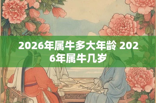2026年属牛多大年龄 2026年属牛几岁