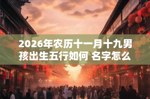 2026年农历十一月十九男孩出生五行如何 名字怎么起出众