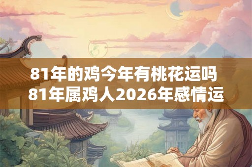 81年的鸡今年有桃花运吗 81年属鸡人2026年感情运势