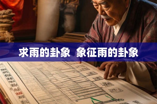 求雨的卦象  象征雨的卦象