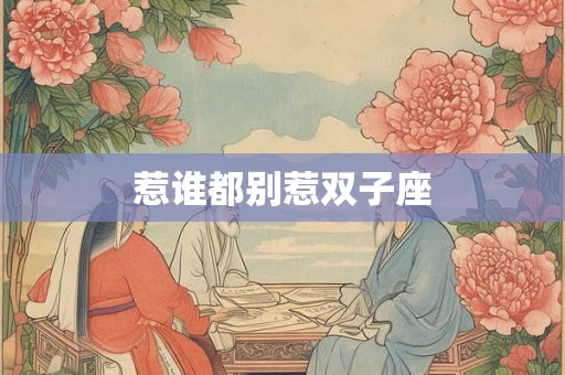 惹谁都别惹双子座 惹谁都别惹双子座