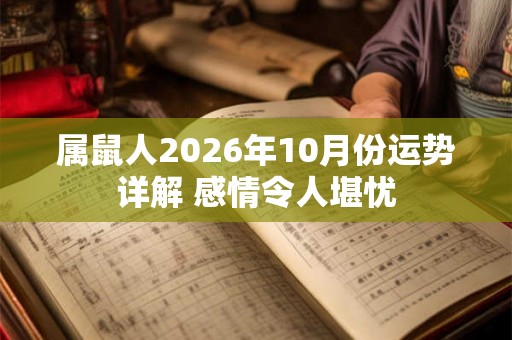 属鼠人2026年10月份运势详解 感情令人堪忧