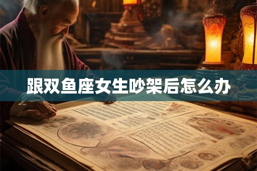 跟双鱼座女生吵架后怎么办
