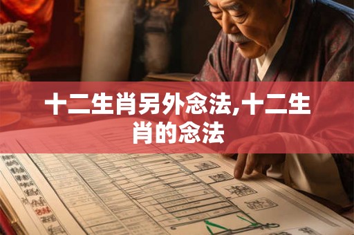 十二生肖另外念法,十二生肖的念法