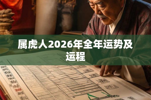 属虎人2026年全年运势及运程