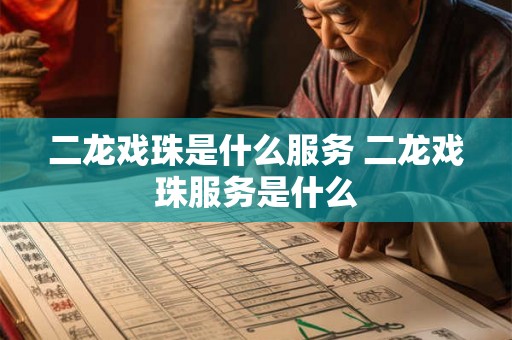 二龙戏珠是什么服务 二龙戏珠服务是什么